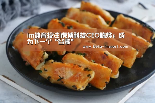 im体育投注|虎博科技CEO陈烨:成为下一个“谷歌”(图1) im体育下载